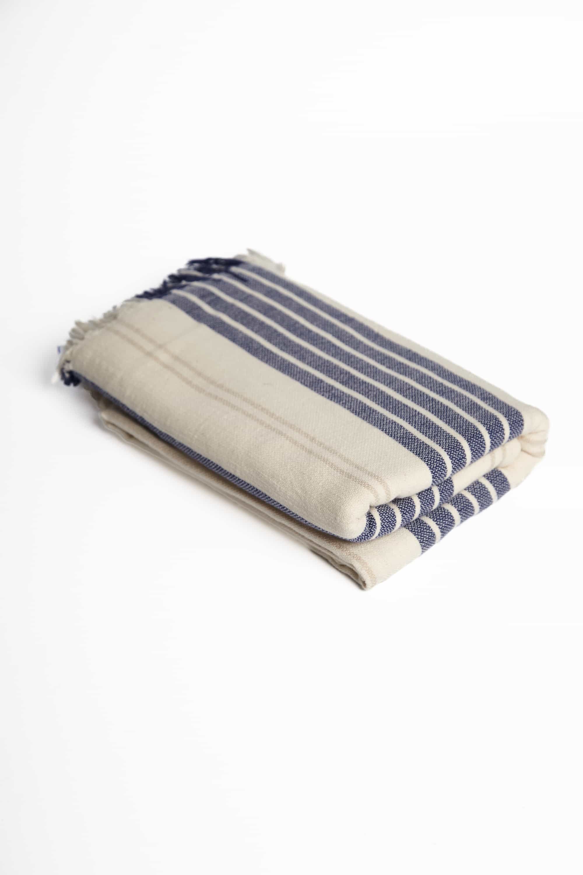 Primitive_Coloré Earth Turkish Beach Towel_Navy - Beige__001420 - PES01 - RST0903P