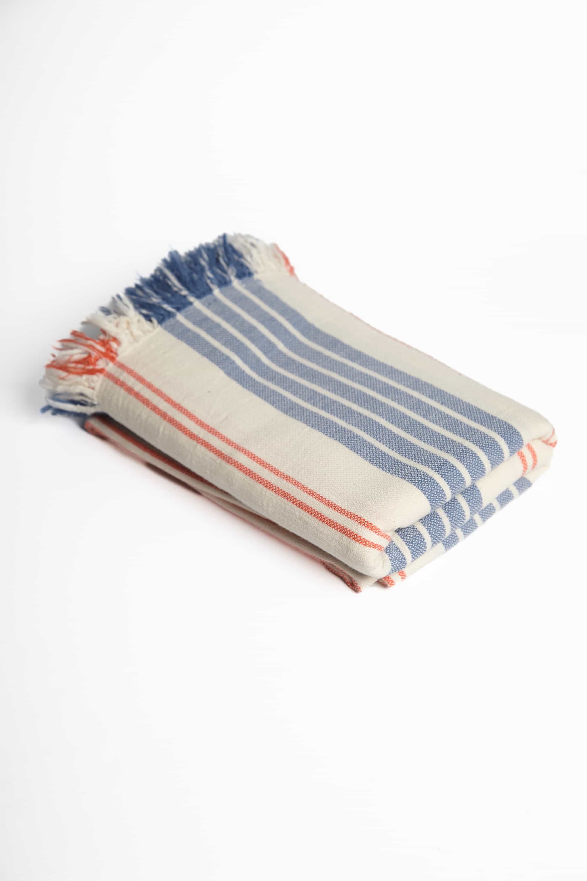 Primitive_Coloré Earth Turkish Beach Towel_Denim - Coral__001420 - PES01 - RST2802P