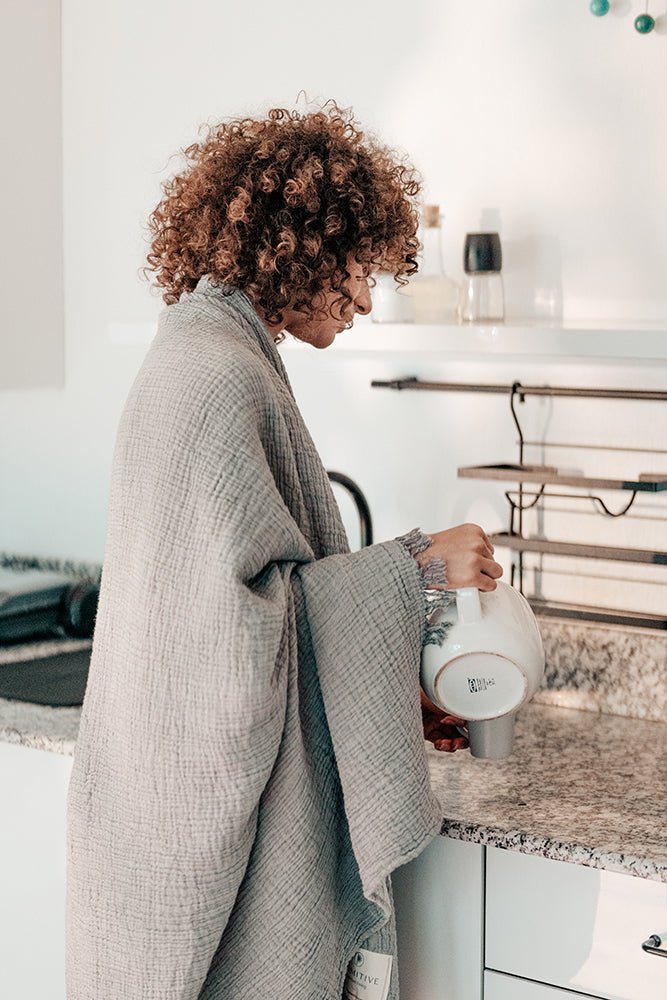 Primitive_Carignan Cotton Throw Blanket_Mustard__005107 - THW01 - 00FOW23S43S