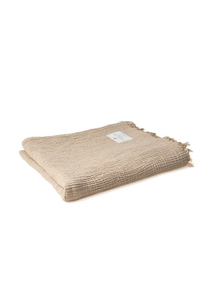 Primitive_Carignan Cotton Throw Blanket_Mustard__005107 - THW01 - 00FOW23S43S