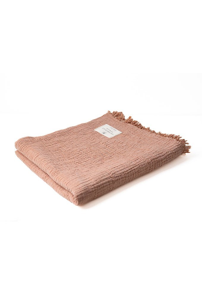 Primitive_Carignan Cotton Throw Blanket_Terracotta__005107 - THW01 - 00FOW48S43S