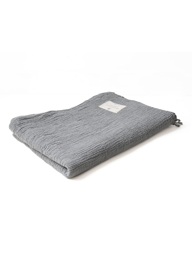 Primitive_Carignan Cotton Throw Blanket_Charcoal__005107 - THW01 - 00FOW25S07S