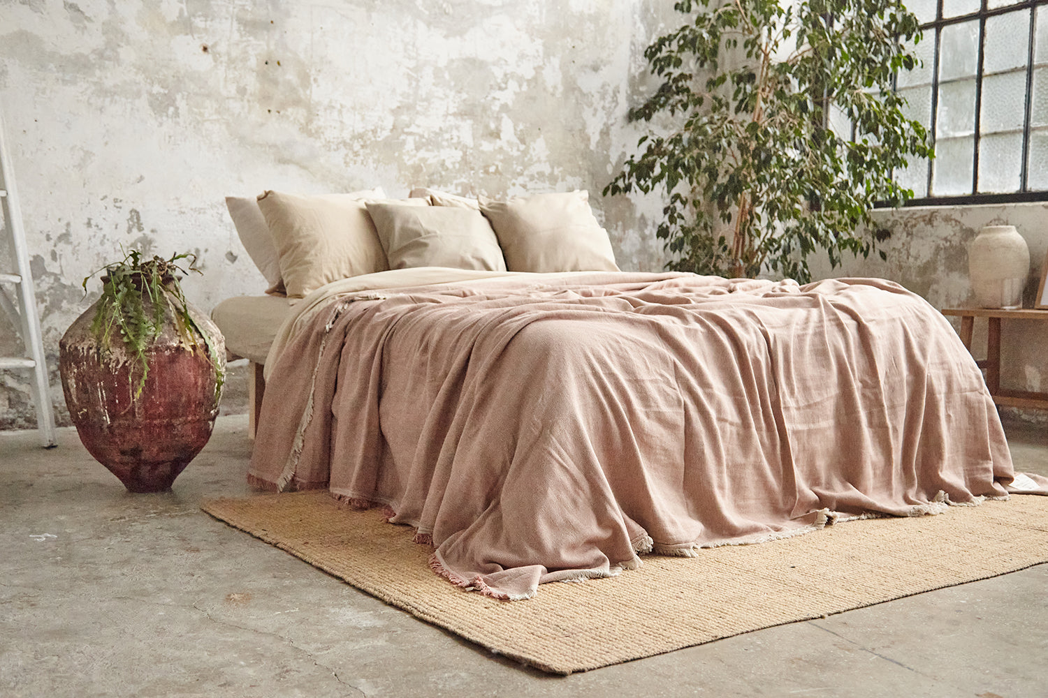 Terra Loom Linen Bedspread