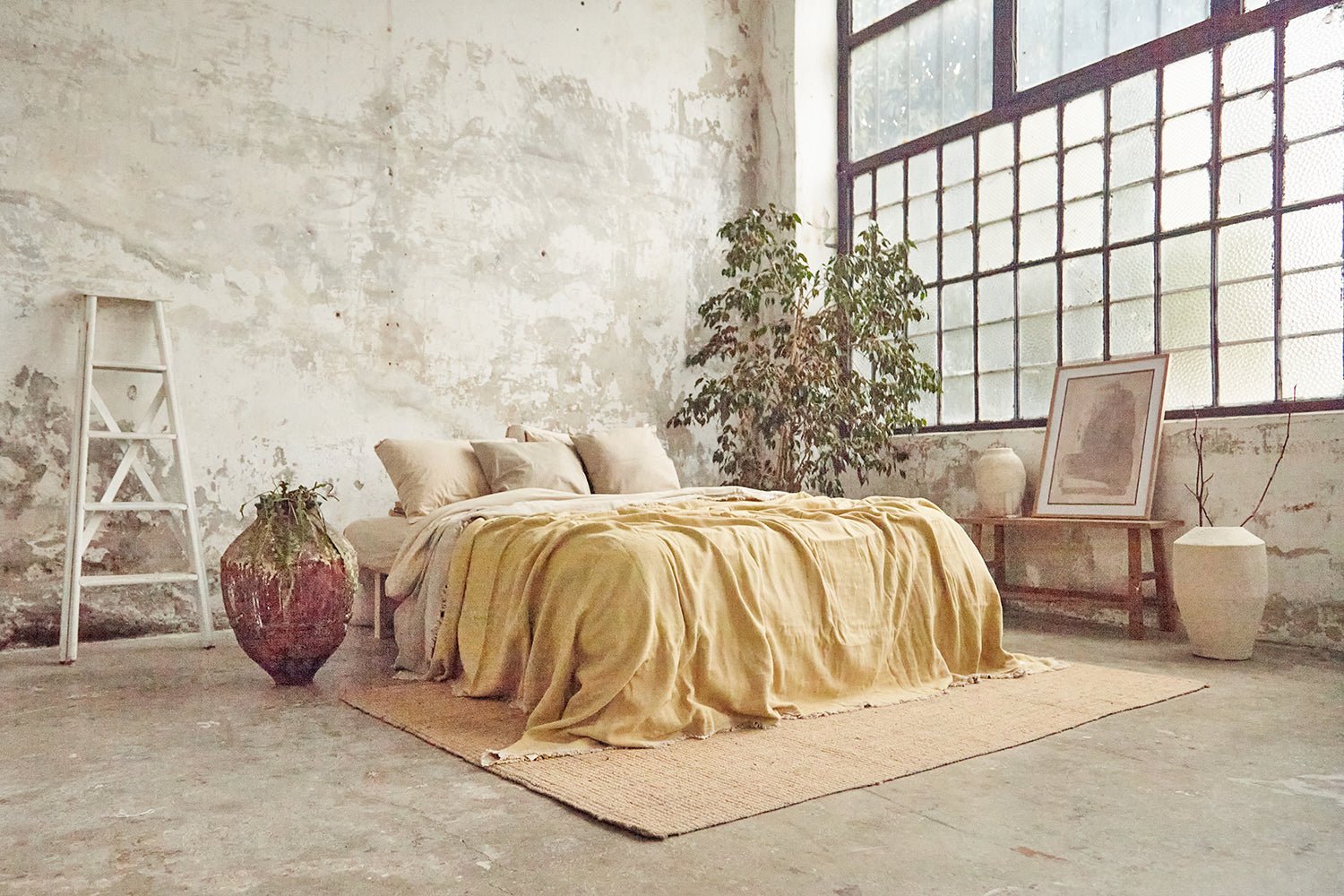 PrimitiveDual Ambiance Linen Bedspread017006 - BDS01 - ATS01