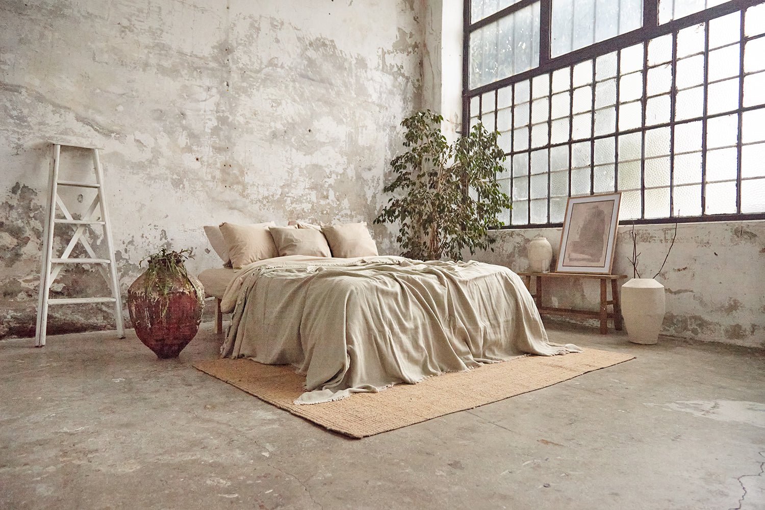 PrimitiveDual Ambiance Linen Bedspread017006 - BDS01 - ATS01