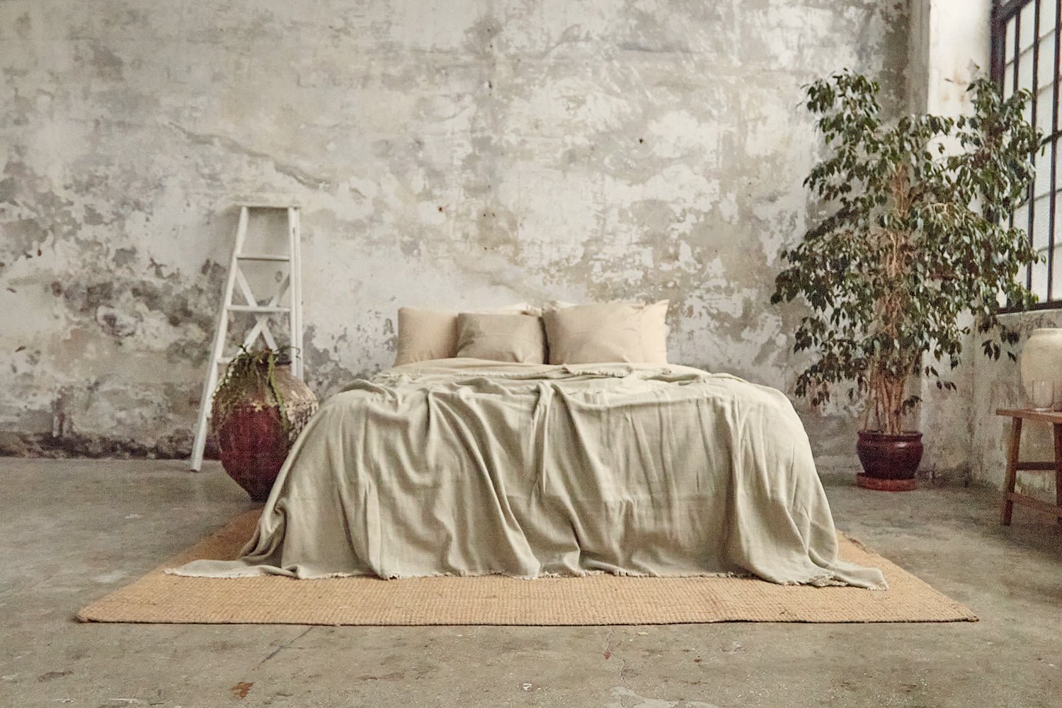PrimitiveDual Ambiance Linen Bedspread017006 - BDS01 - ATS01
