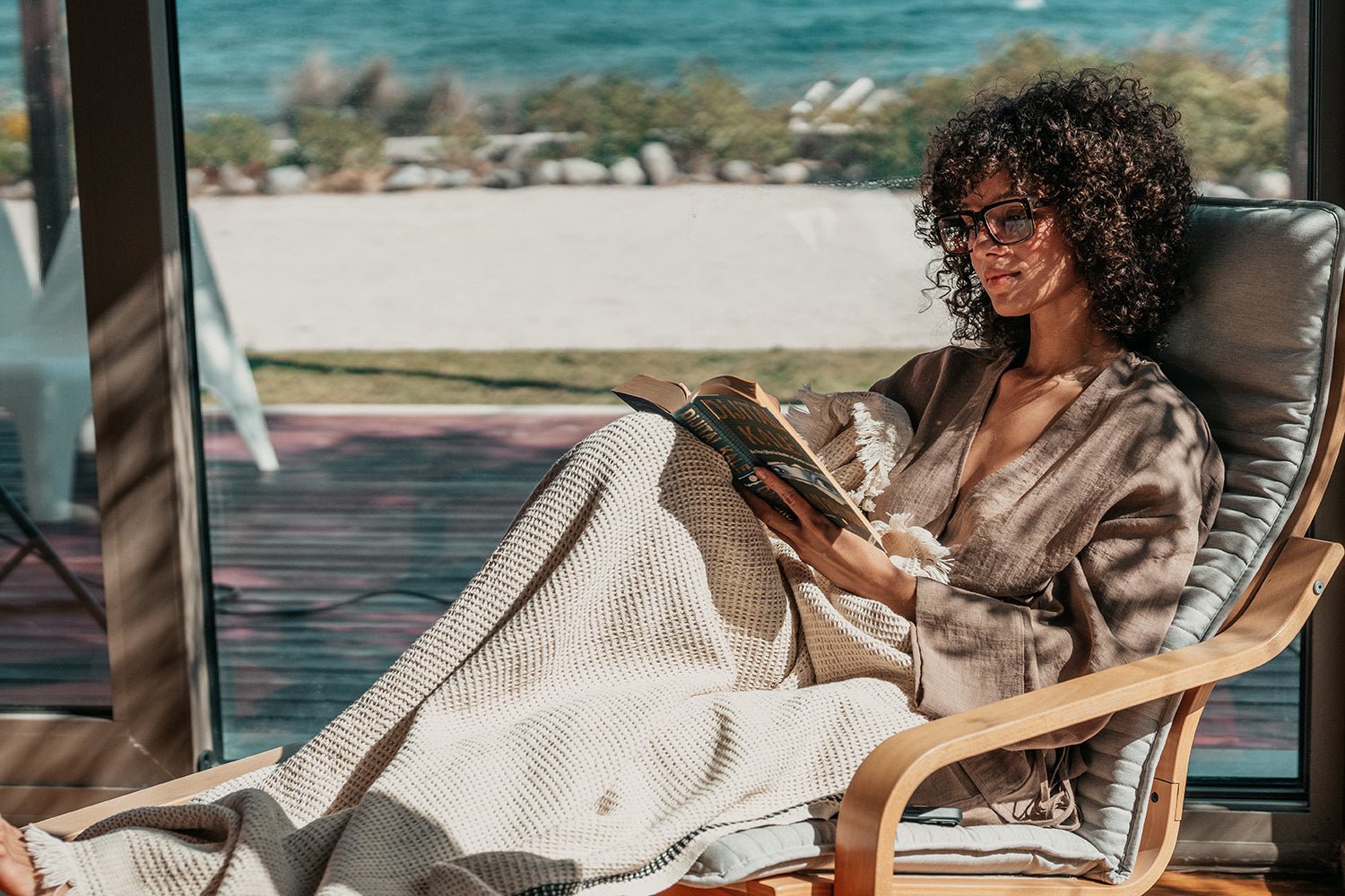 PrimitiveHamilton Linen Throw Blanket005134 - THW01 - HMP0809