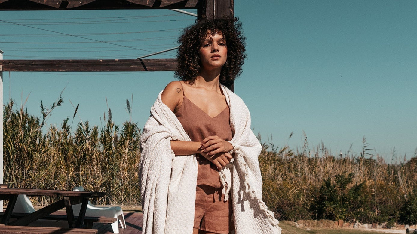 PrimitiveLuppo Linen Throw Blanket005046 - THW01 - 00POE0000