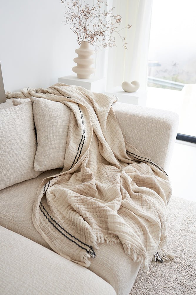 PrimitiveMoscato Linen Throw Blanket005136 - BLA01 - SVR - 090003S