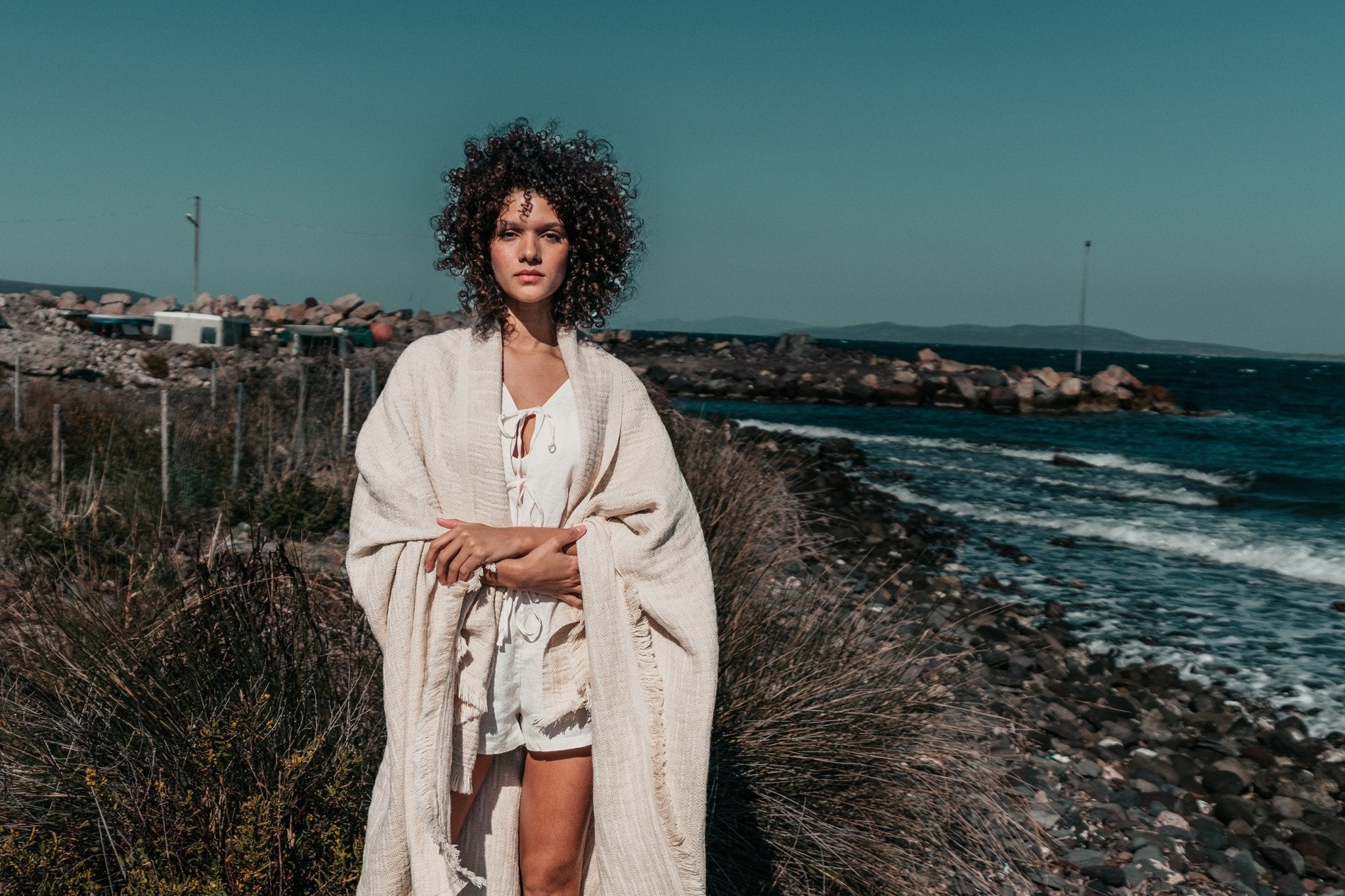 PrimitivePofian Linen Throw Blanket005102 - THW01 - CZT0143