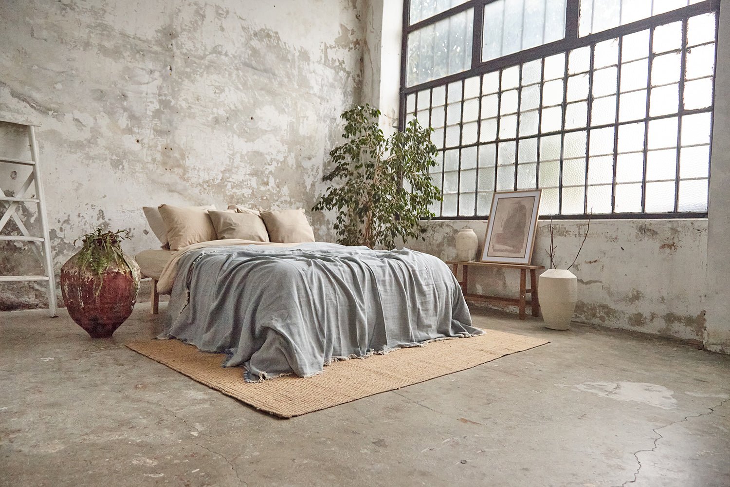 PrimitiveTerra Loom Linen Bedspread017007 - BDS01 - PDR01