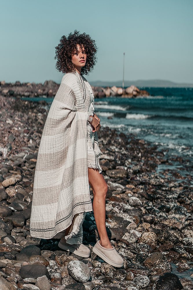 Moscato Linen Throw Blanket