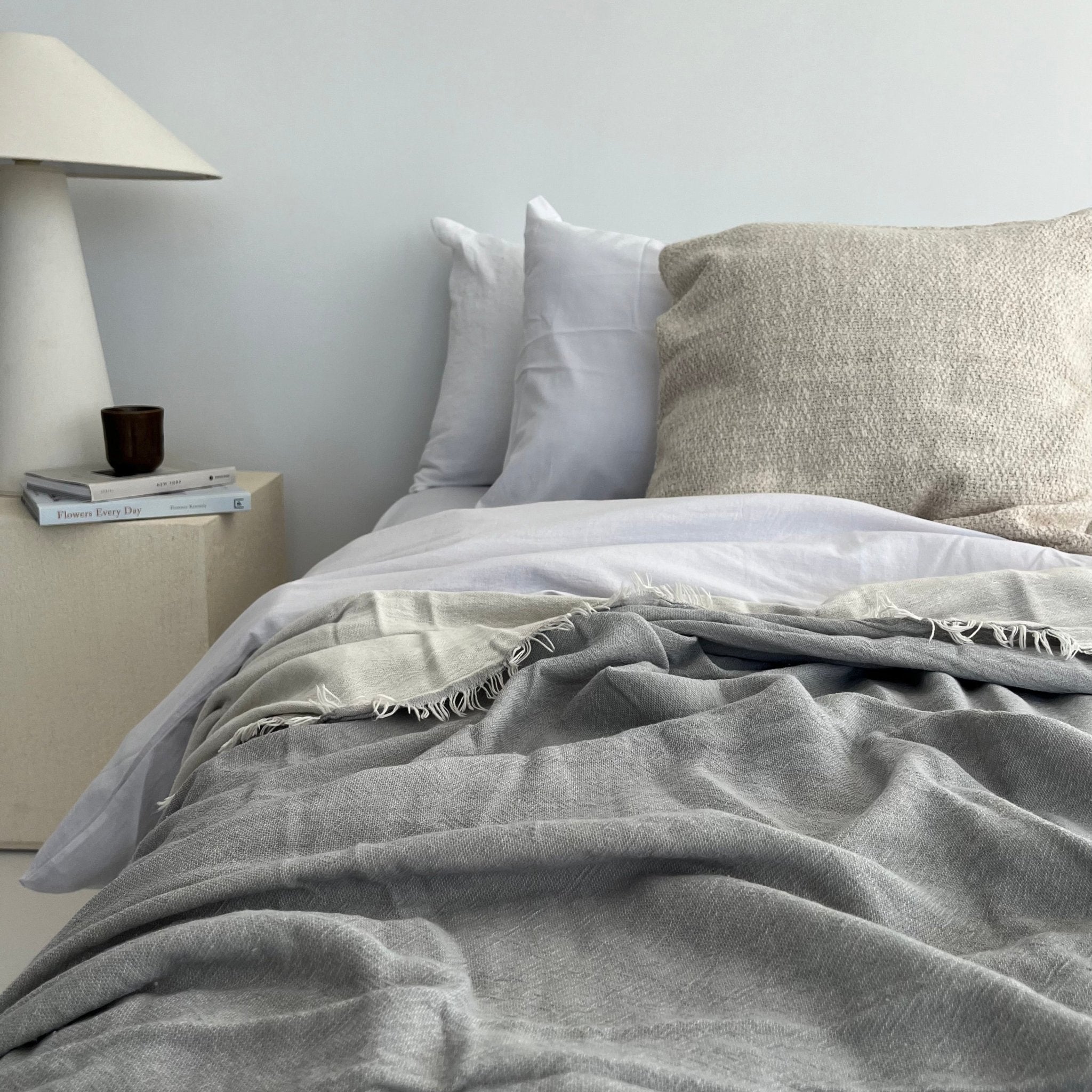 Primitive_Summawind Bamboo Bedspread_Silver Grey_King Size_017015-BDS01-STA07