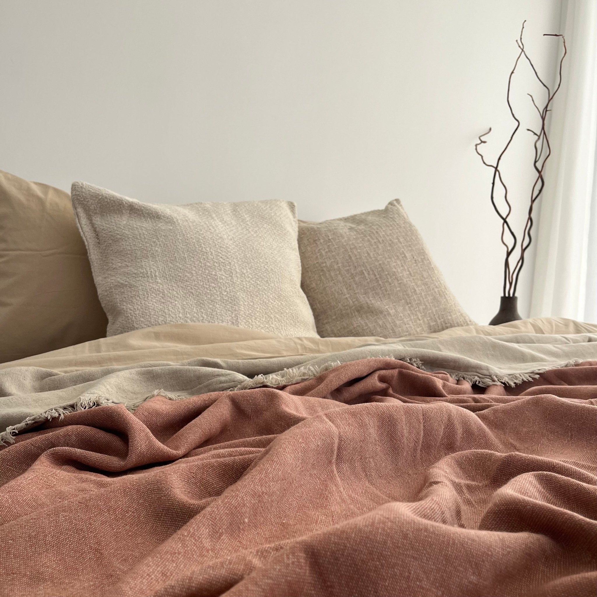 Primitive_Dual Ambiance Linen Bedspread_Copper_King Size_017006-BDS01-ATS44