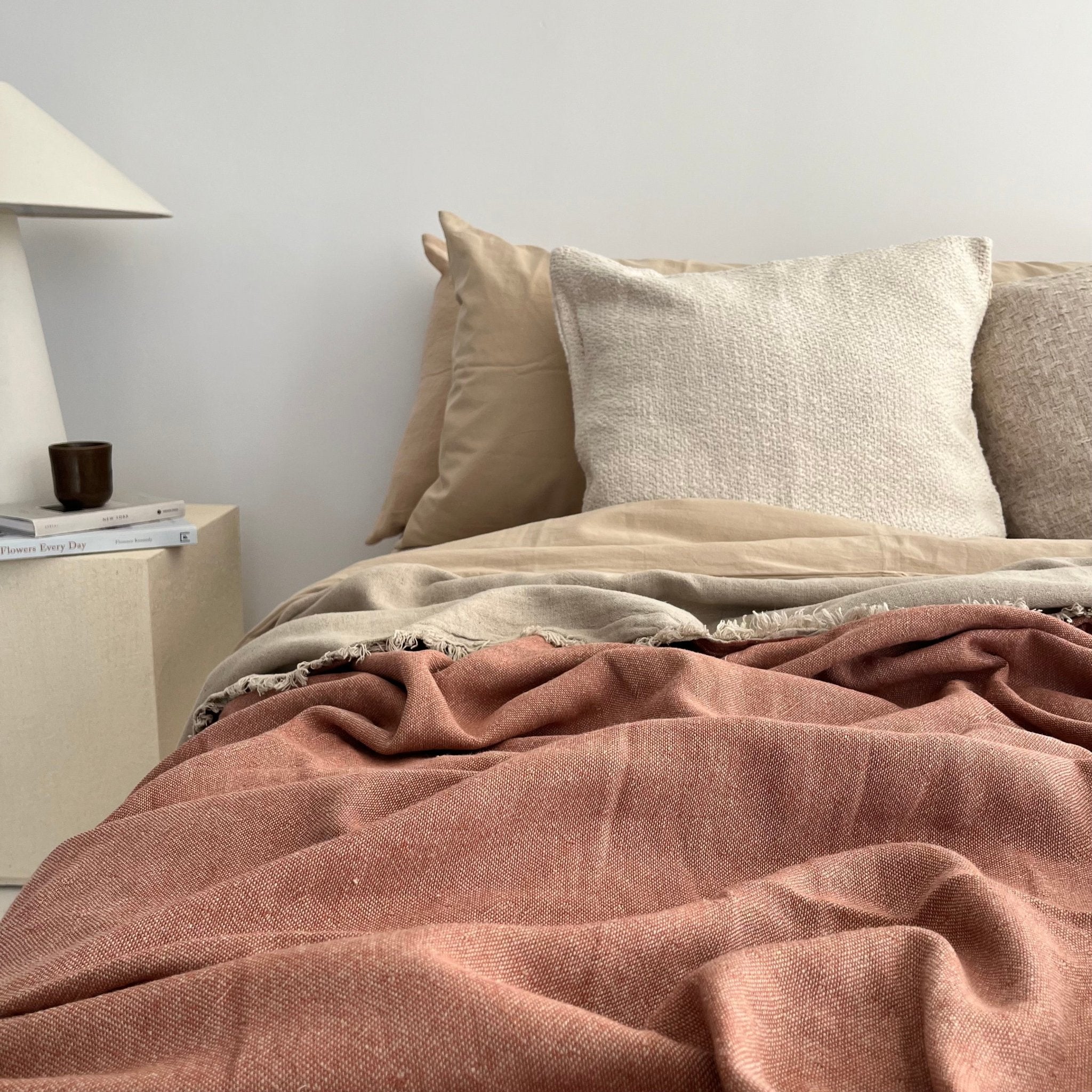 Primitive_Dual Ambiance Linen Bedspread_Green Tea_King Size_017006-BDS01-ATS56